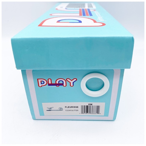 NWB Play by Jeffrey Campbell Fleurisse Clear Glitter Sandals Size 8 - Picture 3 of 12